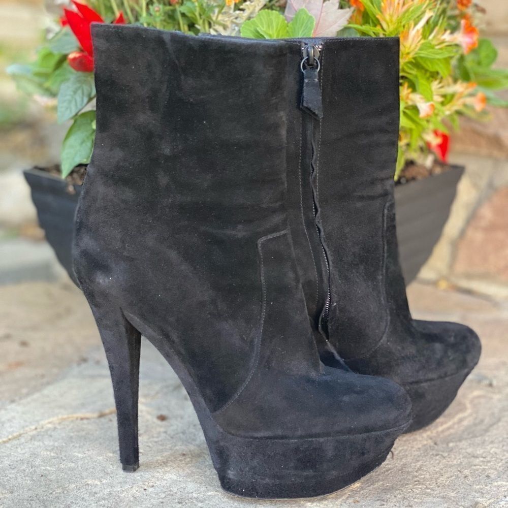 Casadei suede platform booties